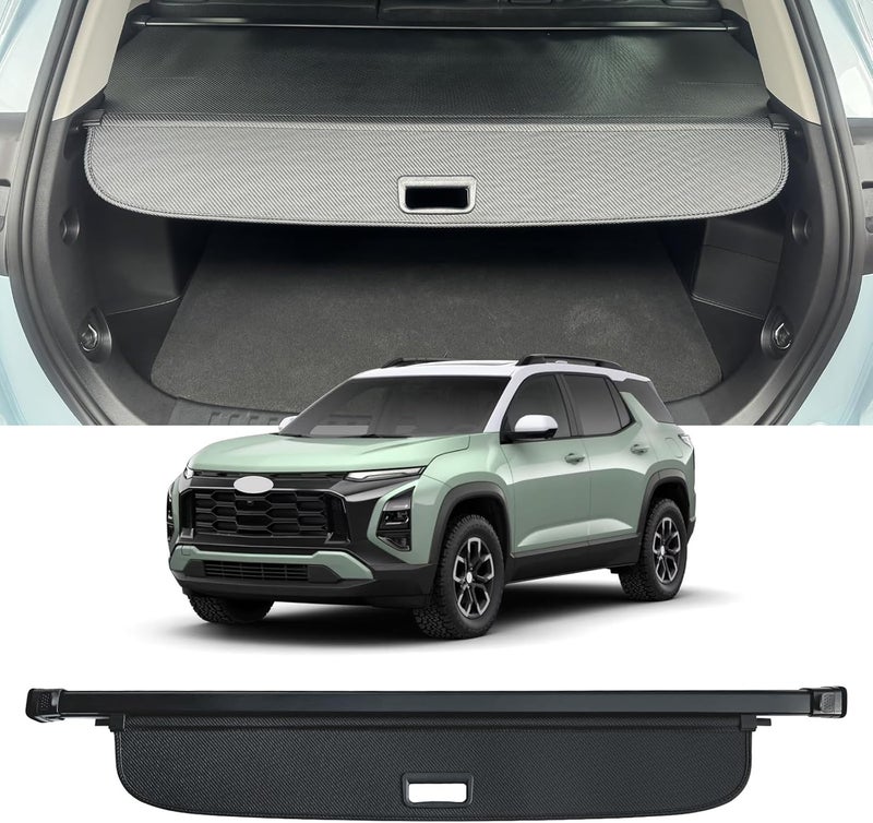 AUXKO Retractable Cargo Cover for Chevrelot Equinox/GMC Terrain 2026-2025, Trunk Cover Luggage Security Cover for 2026 2025 Chevy Equinox/GMC Terrain Shade Anti-Peeping Privacy Screen, Carbon Fiber - Image 1